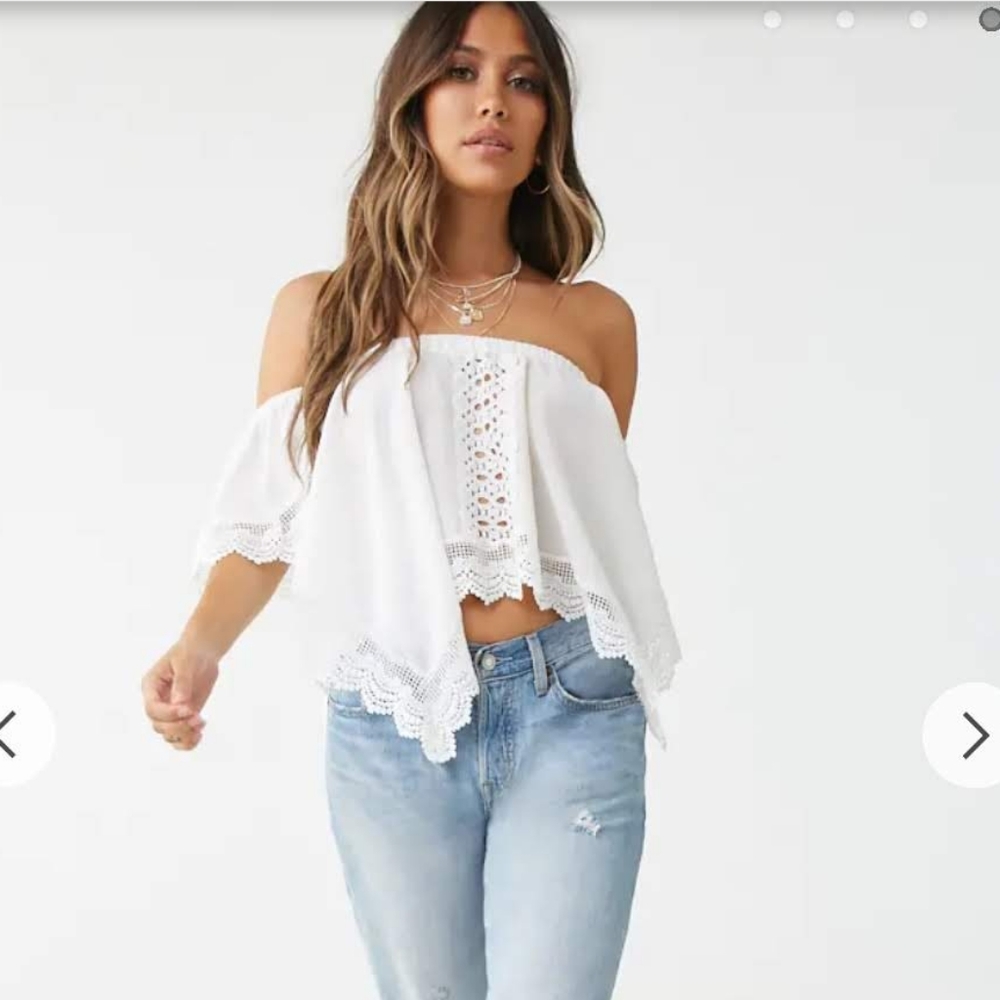 Forever 21 Handkerchief Crochet Top